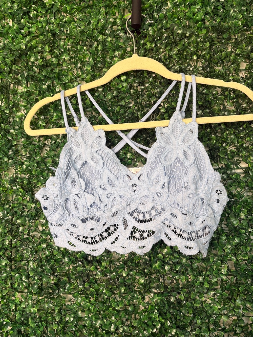 Willow & Root blue Lace Strappy Bandeau Bralette